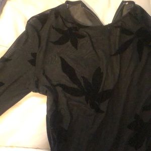 Sexy mesh black dress